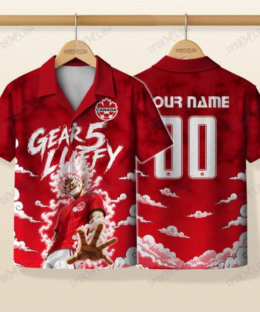World Cup 2026 Canada X Op Luffy Gear 5 Sun God Hawaiian Shirt