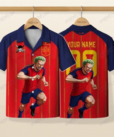 World Cup 2026 Spain X Op Swordsman Striker Sprint Hawaiian Shirt