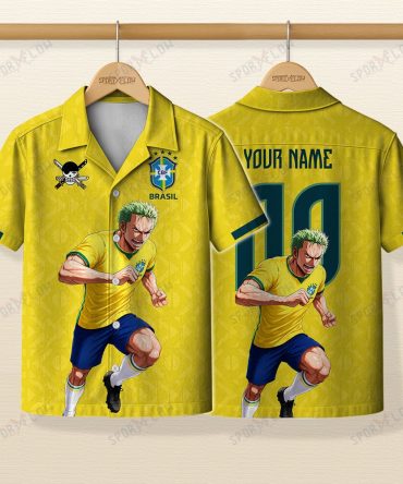 World Cup 2026 Brazil X Op Swordsman Striker Sprint Hawaiian Shirt
