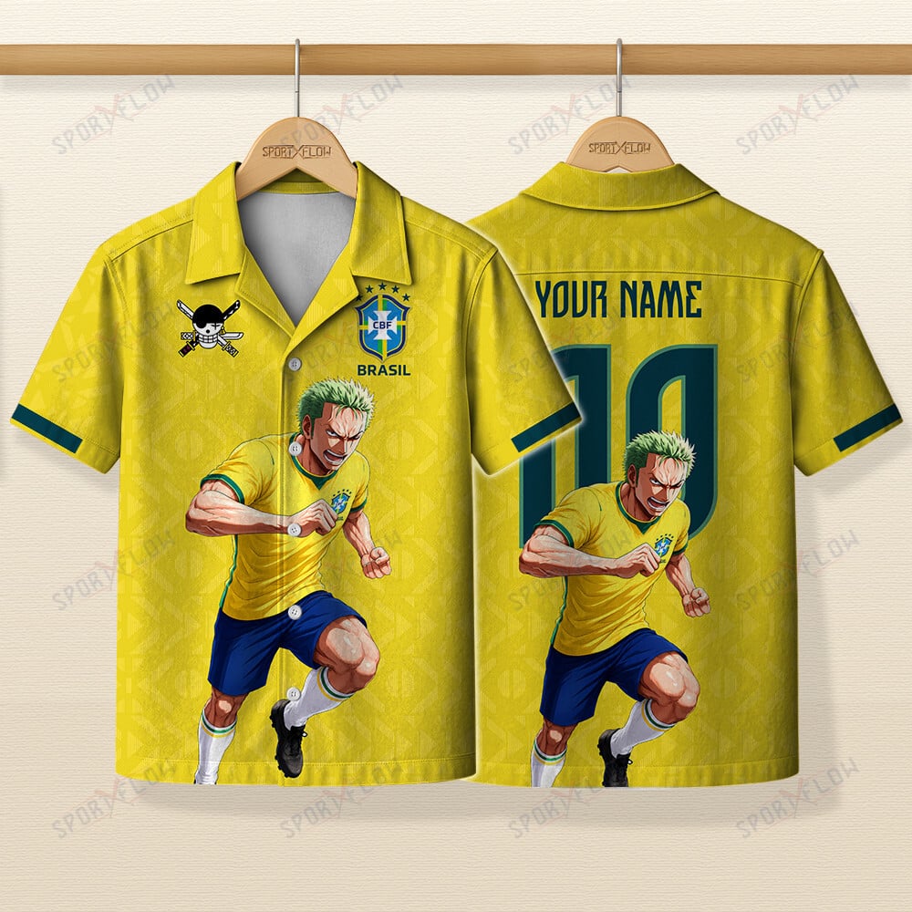 World Cup 2026 Brazil X Op Swordsman Striker Sprint Hawaiian Shirt