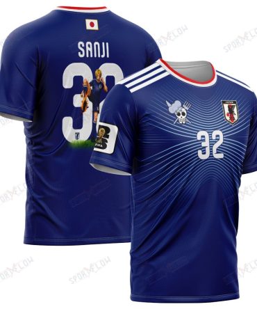 World Cup 2026 Japan X Op Sanji Fire Kick All Over Print Jersey Shirt Hoodie