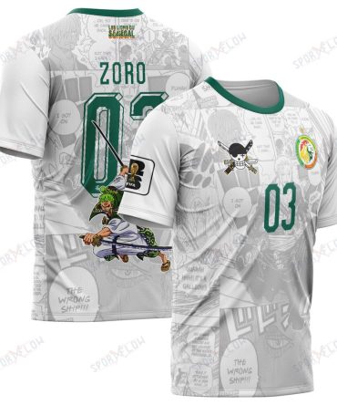 World Cup 2026 Senegal X Op Zoro Demon Slash All Over Print Jersey Shirt Hoodie