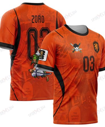 World Cup 2026 Netherlands X Op Zoro Demon Slash All Over Print Jersey Shirt Hoodie