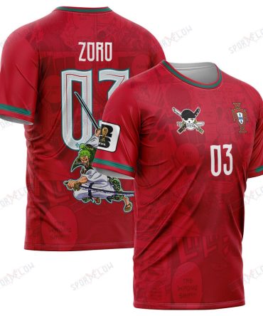 World Cup 2026 Portugal X Op Zoro Demon Slash All Over Print Jersey Shirt Hoodie