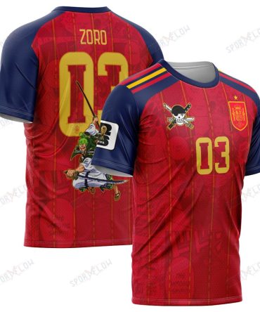 World Cup 2026 Spain X Op Zoro Demon Slash All Over Print Jersey Shirt Hoodie