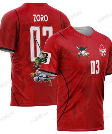 World Cup 2026 Canada X Op Zoro Demon Slash All Over Print Jersey Shirt Hoodie