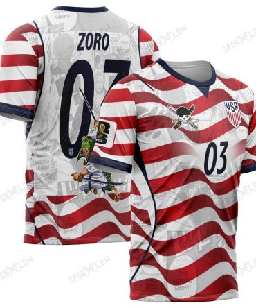 World Cup 2026 Usa X Op Zoro Demon Slash All Over Print Jersey Shirt Hoodie