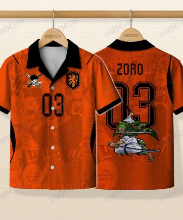 World Cup 2026 Netherlands X Op Zoro Demon Slash Comic Hawaiian Shirt