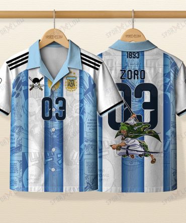 World Cup 2026 Argentina X Op Zoro Demon Slash Comic Hawaiian Shirt