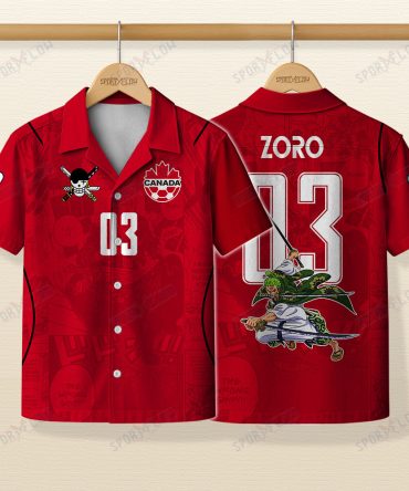 World Cup 2026 Canada X Op Zoro Demon Slash Comic Hawaiian Shirt