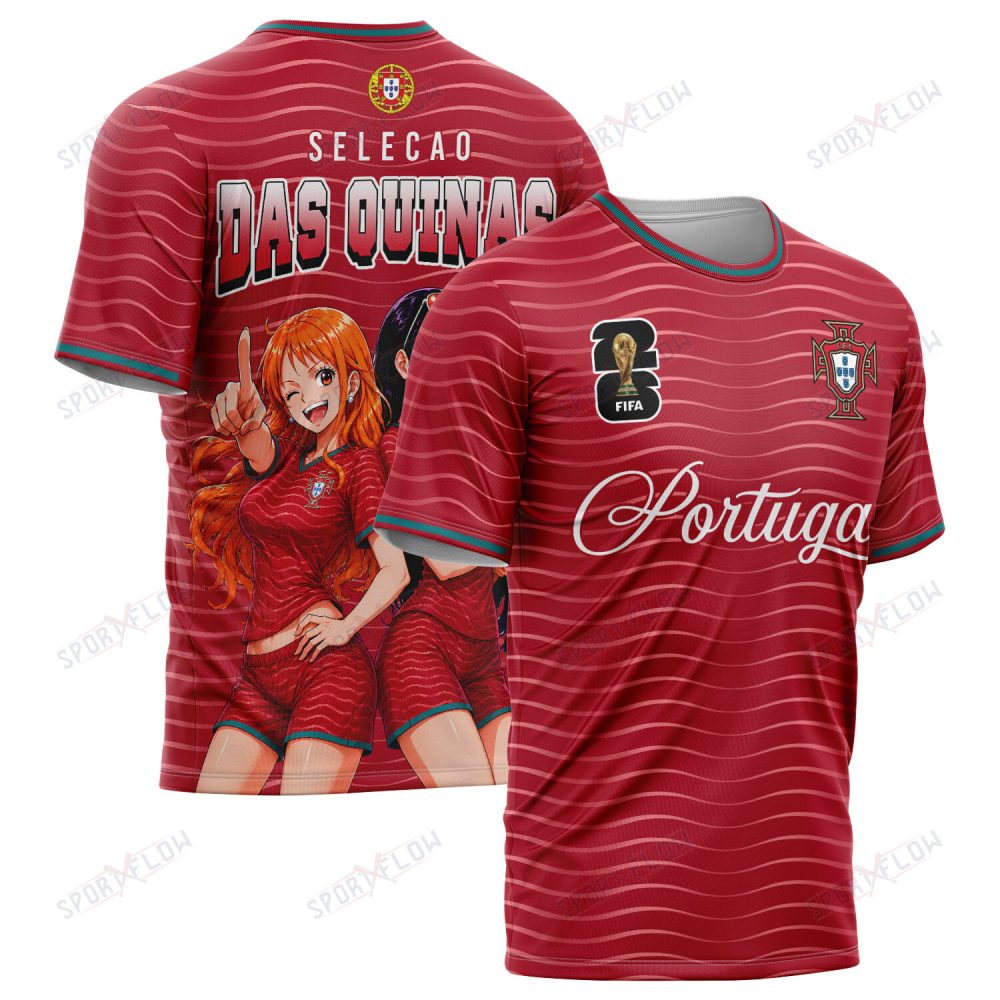 World Cup 2026 Portugal X Op Nami Robin Selecao Das Quinas All Over Print Jersey Shirt Hoodie