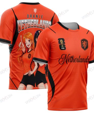 World Cup 2026 Netherlands X Op Nami Robin Oranje All Over Print Jersey Shirt Hoodie