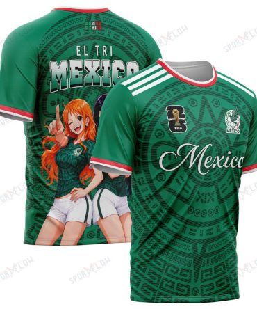 World Cup 2026 Mexico X Op Nami Robin El Tri All Over Print Jersey Shirt Hoodie