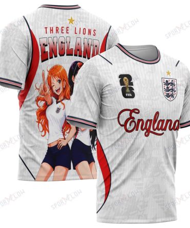 World Cup 2026 England X Op Nami Robin Three Lions All Over Print Jersey Shirt Hoodie