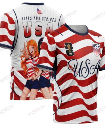 World Cup 2026 Usa X Op Nami Robin Stars & Stripes All Over Print Jersey Shirt Hoodie