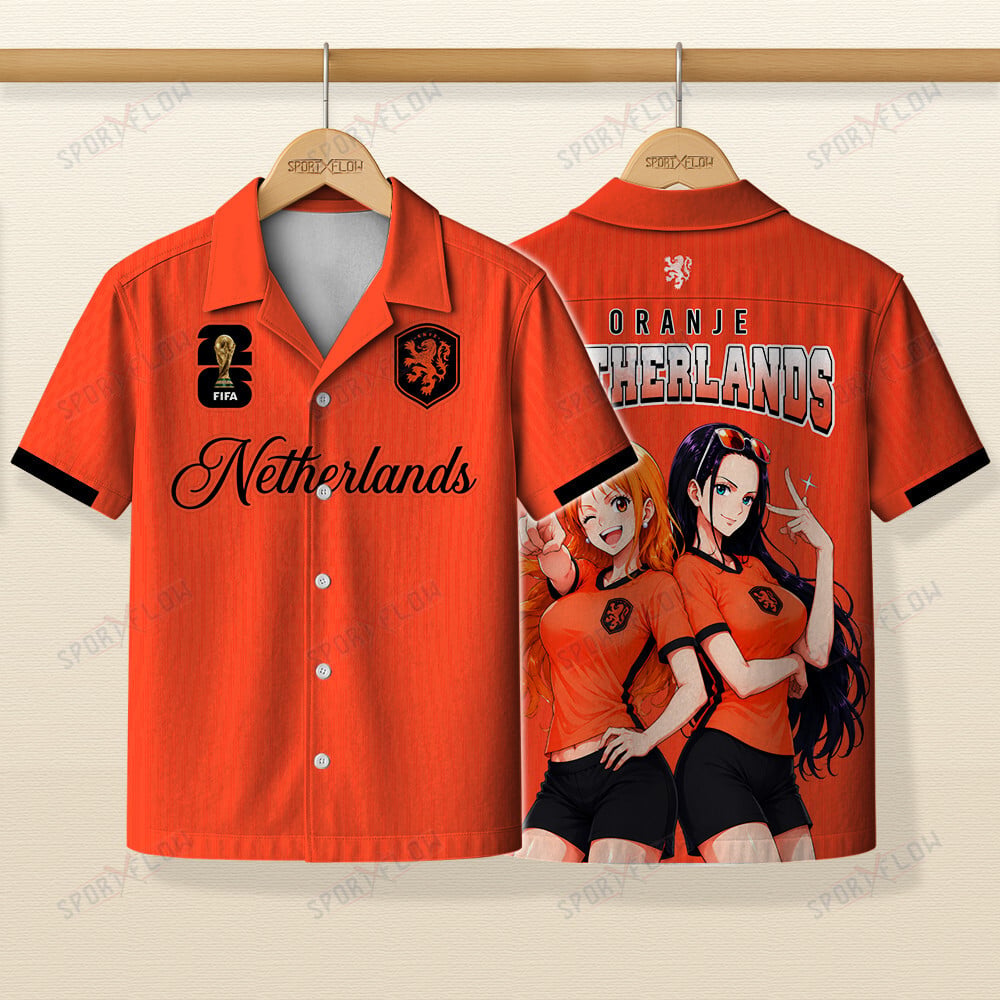 World Cup 2026 Netherlands X Op Nami Robin Oranje Hawaiian Shirt
