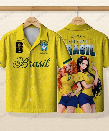 World Cup 2026 Brazil X Op Nami Robin Selecao Hawaiian Shirt