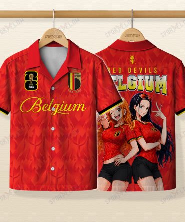World Cup 2026 Belgium X Op Nami Robin Red Devils Hawaiian Shirt
