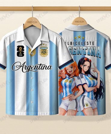 World Cup 2026 Argentina X Op Nami Robin Albiceleste Hawaiian Shirt