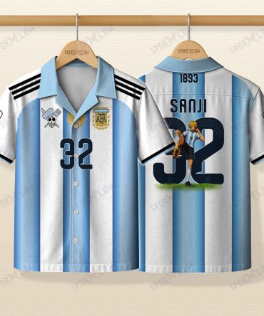 World Cup 2026 Argentina X Op Sanji Fire Kick Hawaiian Shirt