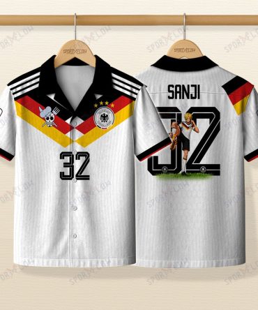 World Cup 2026 Germany X Op Sanji Fire Kick Hawaiian Shirt