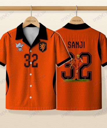 World Cup 2026 Netherlands X Op Sanji Fire Kick Hawaiian Shirt