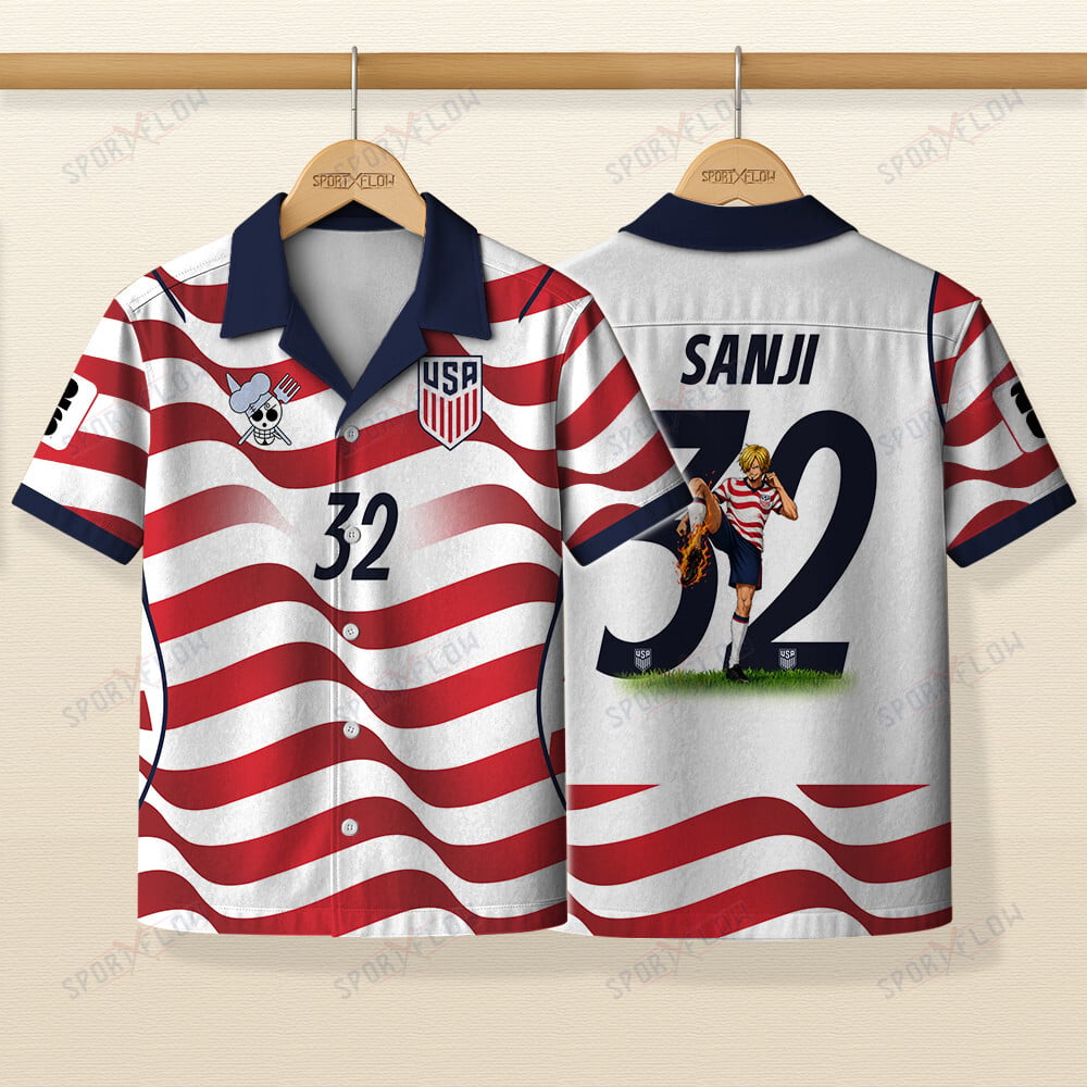 World Cup 2026 Usa X Op Sanji Fire Kick Hawaiian Shirt