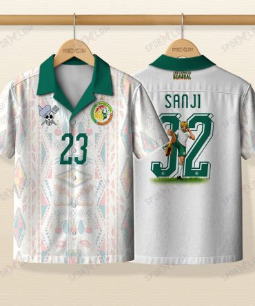World Cup 2026 Senegal X Op Sanji Fire Kick Hawaiian Shirt
