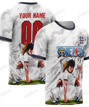 World Cup 2026 England X Op Luffy Gear 2 Smokey All Over Print Jersey Shirt Hoodie