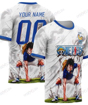 World Cup 2026 France X Op Luffy Gear 2 Smokey All Over Print Jersey Shirt Hoodie