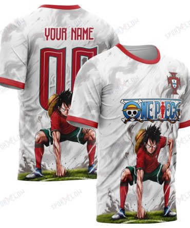 World Cup 2026 Portugal X Op Luffy Gear 2 Smokey All Over Print Jersey Shirt Hoodie