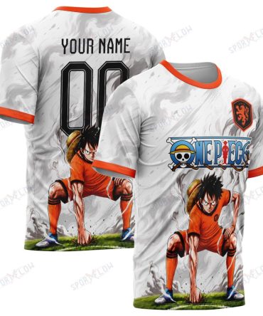 World Cup 2026 Netherlands X Op Luffy Gear 2 Smokey All Over Print Jersey Shirt Hoodie