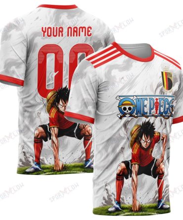World Cup 2026 Belgium X Op Luffy Gear 2 Smokey All Over Print Jersey Shirt Hoodie