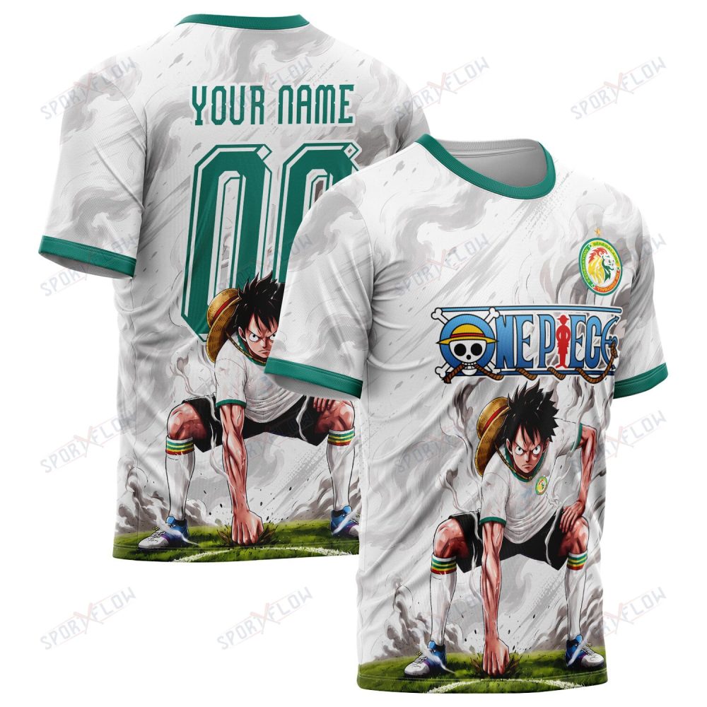 World Cup 2026 Senegal X Op Luffy Gear 2 Smokey All Over Print Jersey Shirt Hoodie