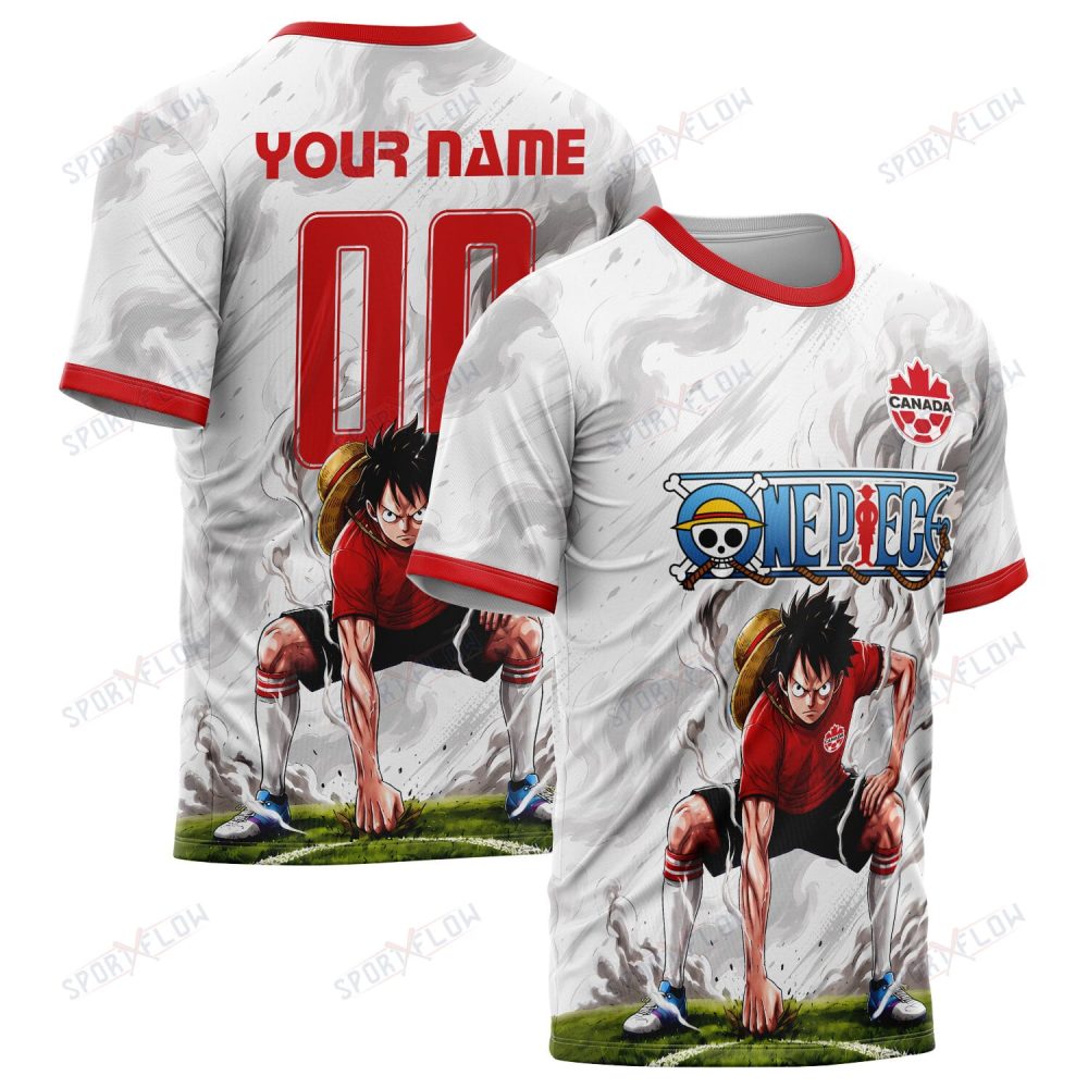 World Cup 2026 Canada X Op Luffy Gear 2 Smokey All Over Print Jersey Shirt Hoodie
