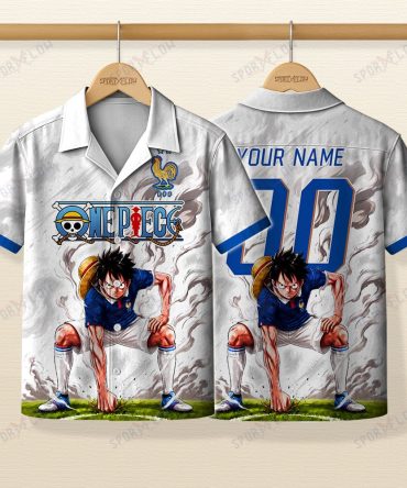 World Cup 2026 France X Op Luffy Gear 2 Smokey Hawaiian Shirt