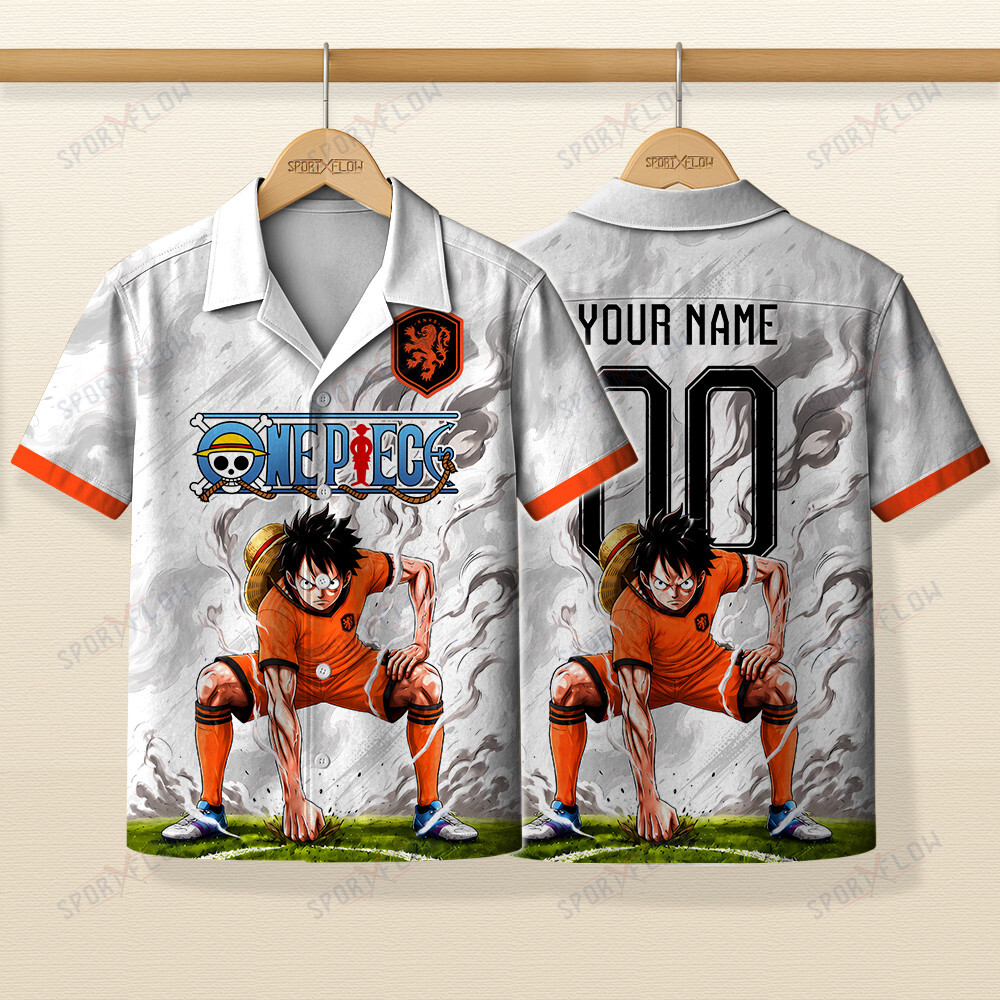 World Cup 2026 Netherlands X Op Luffy Gear 2 Smokey Hawaiian Shirt