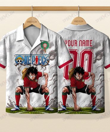 World Cup 2026 Morocco X Op Luffy Gear 2 Smokey Hawaiian Shirt