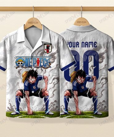 World Cup 2026 Japan X Op Luffy Gear 2 Smokey Hawaiian Shirt