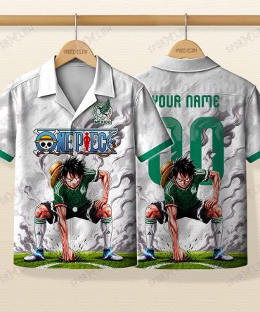 World Cup 2026 Mexico X Op Luffy Gear 2 Smokey Hawaiian Shirt