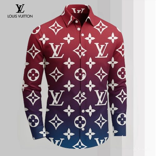 Louis Vuitton Lv Long Sleeve Button Shirt 2025 Lx-Smlv2025071