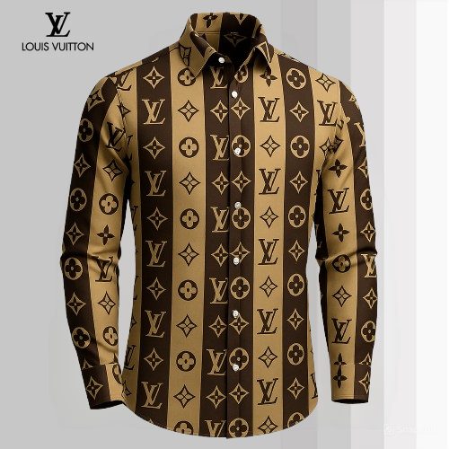 Louis Vuitton Lv Long Sleeve Button Shirt 2025 Lx-Smlv2025085