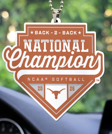 Texas Longhorns Ncaa Women Softball Champions 2026 Custom Shape 2-Sided Acrylic Car Ornament