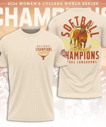 Texas Longhorns Ncaa Women Softball Champions 2026 3D Apparel