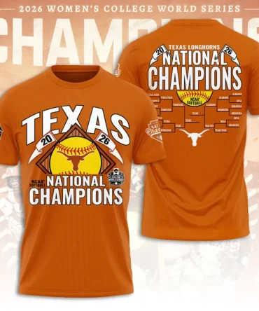 Texas Longhorns Ncaa Women Softball Champions 2026 3D Apparel