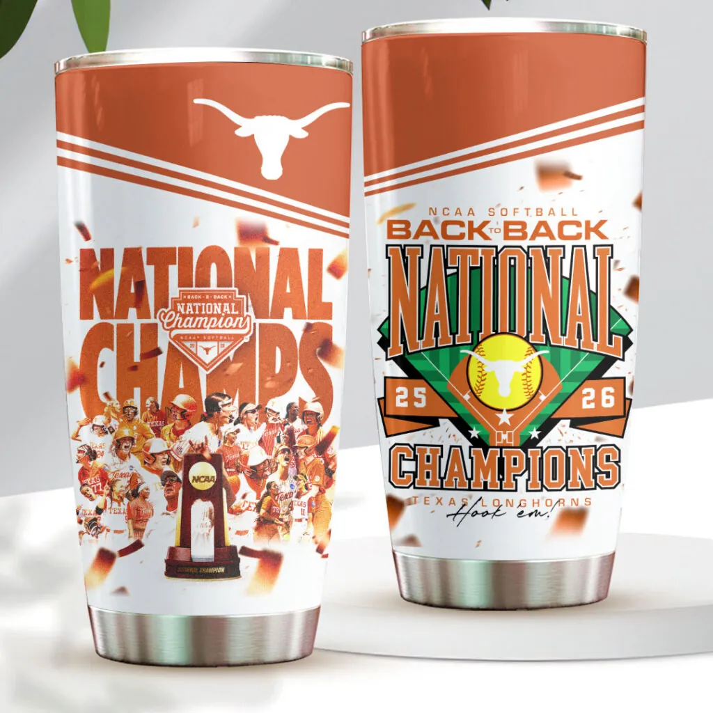 Texas Longhorns 2026 Ncaa Women Softball Champions Tumbler Cup
