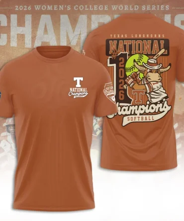 Texas Longhorns Ncaa Women Softball Champions 2026 3D Apparel
