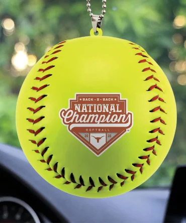 Texas Longhorns Ncaa Women Softball Champions 2026 Custom Shape 2-Sided Acrylic Car Ornament
