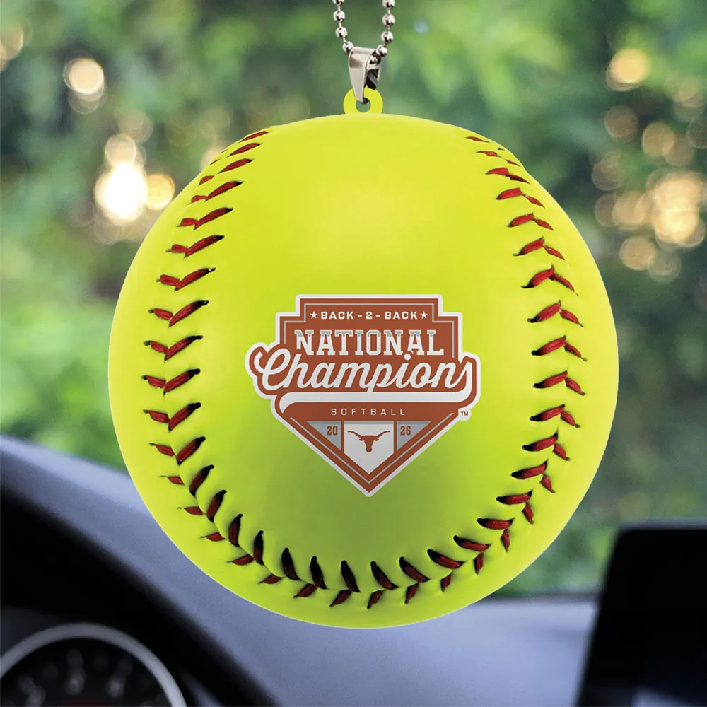 Texas Longhorns Ncaa Women Softball Champions 2026 Custom Shape 2-Sided Acrylic Car Ornament