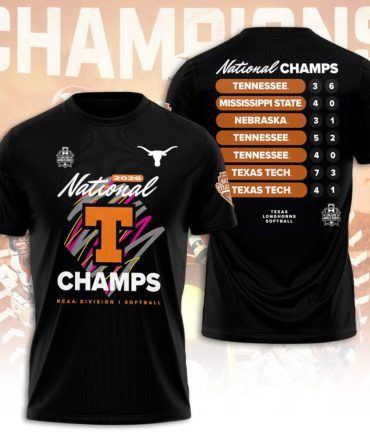 Texas Longhorns Ncaa Women Softball Champions 2026 3D Apparel